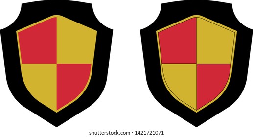 Vector coat of arms, heraldic emblem, sign, arm, cars logo, shield.
