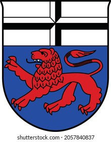 Vector coat of arms illustration of the Bonn district of German regional capital city of Bonn, Germany