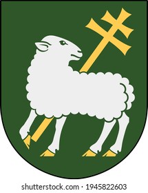 Vector coat of arms illustration of the Järfälla municipality inside Stockholm county of Stockholm, Sweden