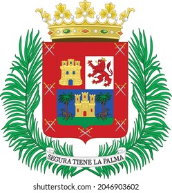 Ilustración vectorial del escudo de armas de la capital regional española de Las Palmas, España