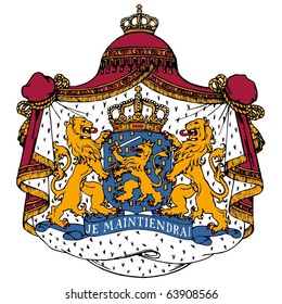 Vector coat of arms of  Netherlands