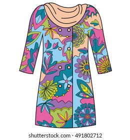 Vector coat colorful