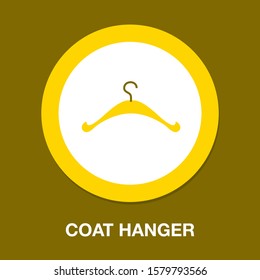 vector coat hanger illustration isolated - clothes fashion icon