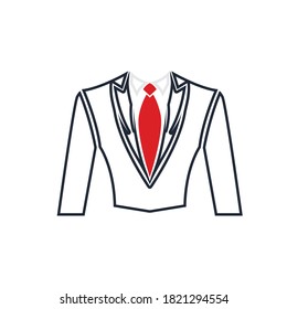Vector coat tie for business 