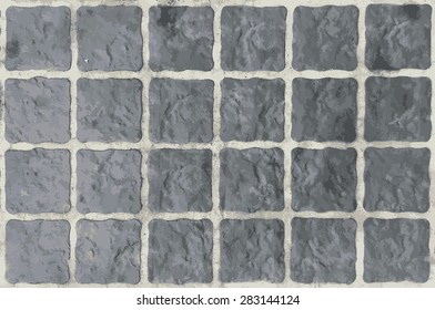 Vector, Cobble Square Stone Background