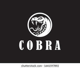 Vector Cobra Head Logo Black Background Stock Vector (Royalty Free ...