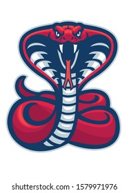 vector of cobra snake mascot ready to attack