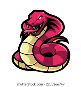 vector of cobra snake mascot ready to attac