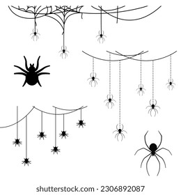 Vector cobweb decoration for halloween and horror stuff