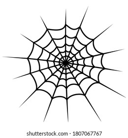 Vector cobweb isolated on whithe background. Spiderweb for Halloween design.