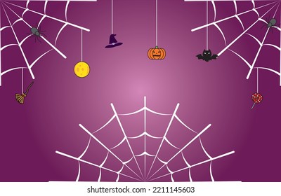 Vector cobweb  on white background,Spider web for Halloween design.Vector illustration.