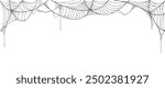 Vector Cobwebs Background, halloween spider web frame