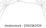 Vector Cobwebs Background, halloween spider web frame