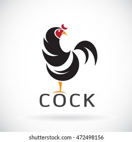 Vector of a cock design on white background. Animal design. 