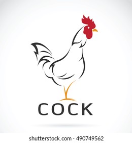 Vector of a cock design on white background. Vector cock for your design.