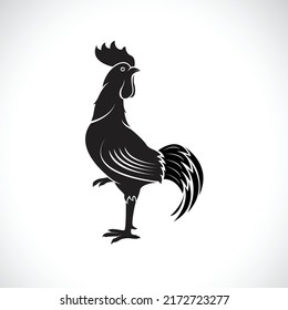 Vector of cock or rooster design on white background. Easy editable layered vector illustration. Farm Animals.