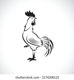 Vector of cock or rooster design on white background. Easy editable layered vector illustration. Farm Animals.