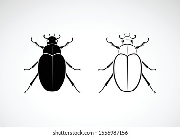 Vector of cockchafer (Melolontha melolontha) isolated on white background. Insect. Animals. Easy editable layered vector illustration.