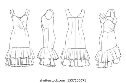 Set Skirts Isolated On White Background Stock Vector (Royalty Free ...