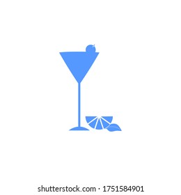 Vector Cocktail Drink And Citrus Fruit Refreshing Summer Beverage On White