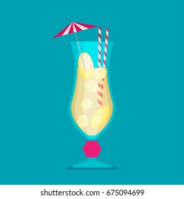 vector cocktail in flat style