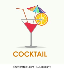 Vector of cocktail logo symbol or icon