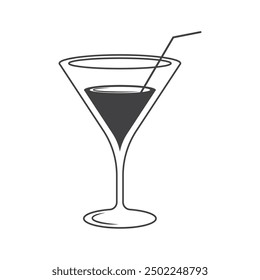 Vector of cocktail logo, cocktail symbol or icon, cocktail illustration