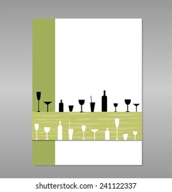Vector cocktail menu card 
