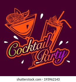 Vector cocktail party background design