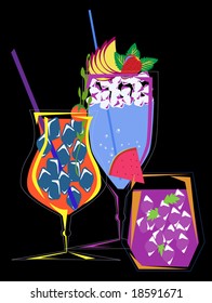 vector cocktails
