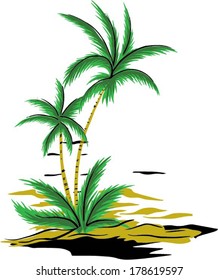 Vector Coconut palm tree