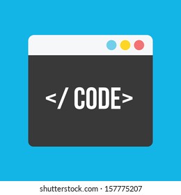 Vector Code Editor Icon