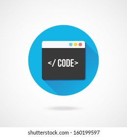 Vector Code Editor Icon