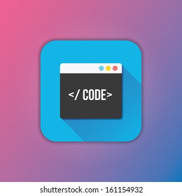 Vector Code Editor Icon