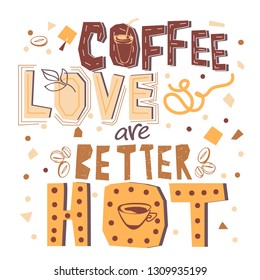 Vector Coffe slogan hand drawn lettering. Sarcastic phrase, stylized typography. T-shirt, banner, poster about coffee.