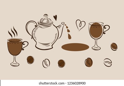 Vector coffee art design