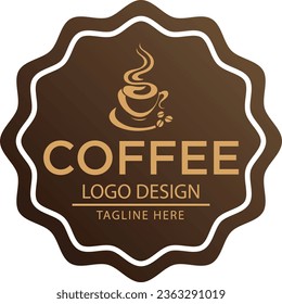 Vector Coffee Badge Logo Design