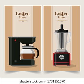 Vector coffee banner, Coffee design vector illustration