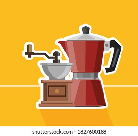 Vector coffee banner, Coffee design vector illustration
