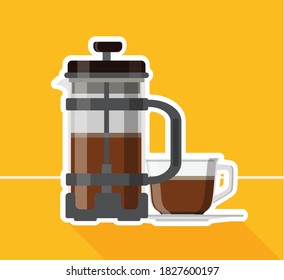 Vector coffee banner, Coffee design vector illustration
