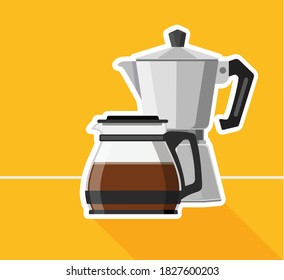 Pancarta de café vectorial, ilustración vectorial de diseño de café
