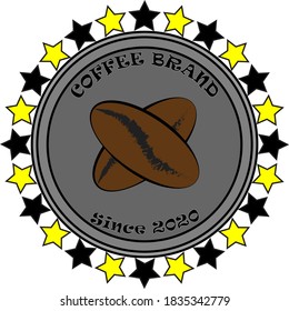 vector coffee bean, with brown coffee color. logo that can be used for a coffee shop