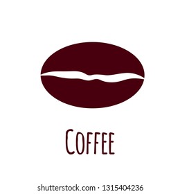 Vector coffee bean icon.