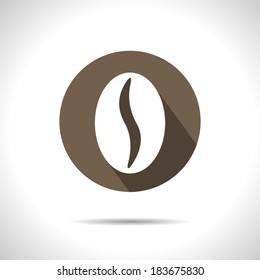 Vector coffee bean icon. Eps10