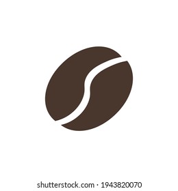 Vector coffee bean icon. Flat design