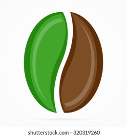 Vector coffee bean logo or icon