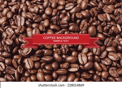 Vector coffee beans background.