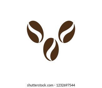 vector coffee beans icon 