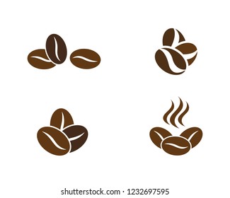 vector coffee beans icon 