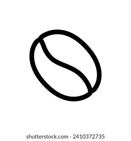 vector coffee beans icon isolated on white background